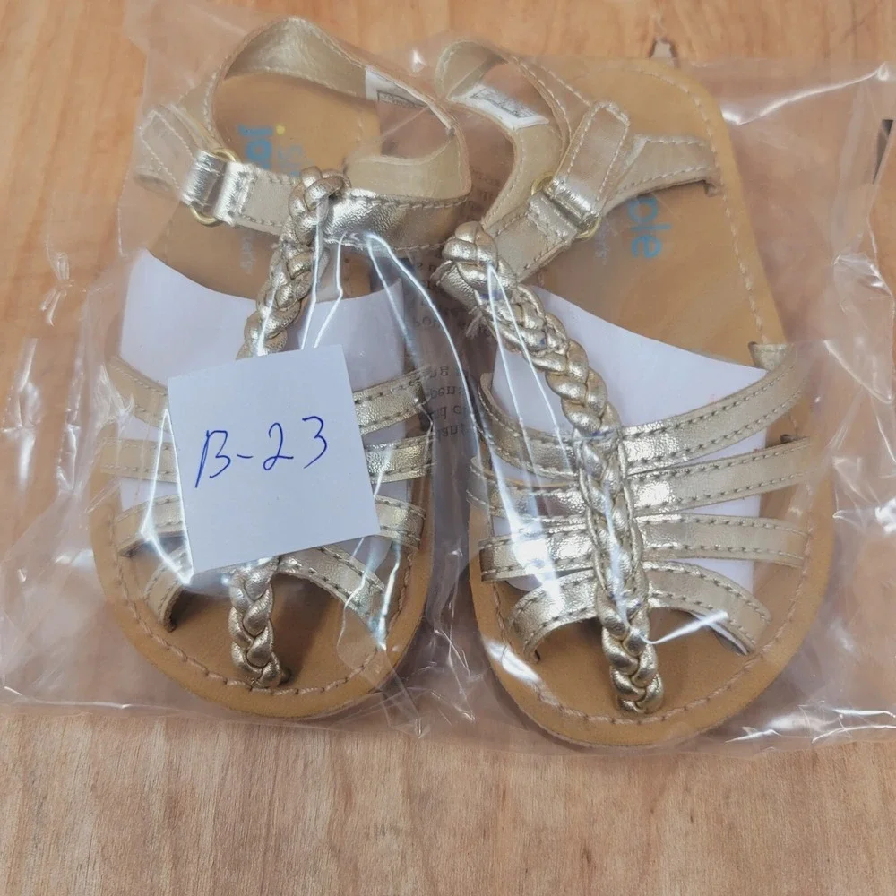 Sandals By Carters Toddler Size 7 Gold FREYA Style Eur 23